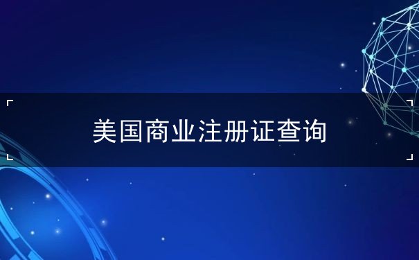 美国商业注册证查询